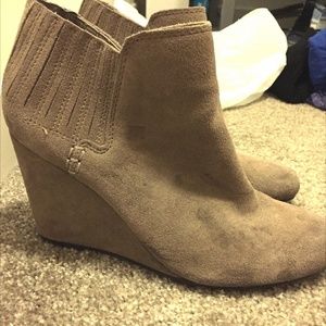 Dolce Vita Taupe Wedge Booties